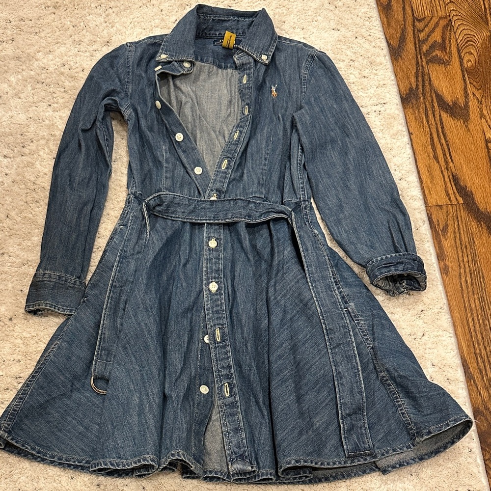Polo by Ralph Lauren Blue Denim Kids Dress